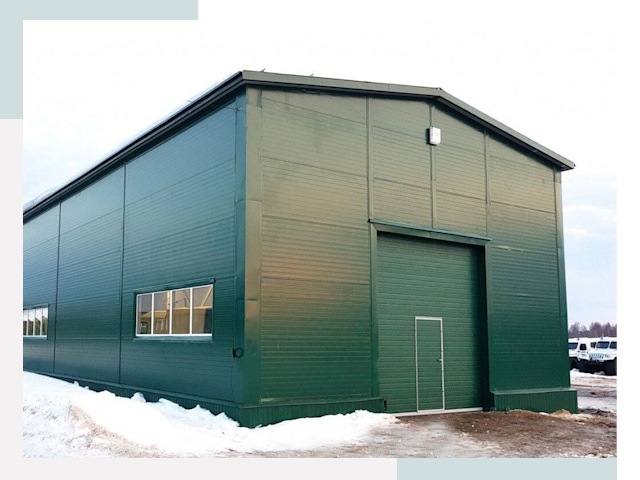 Двускатные ангары в Люберцах